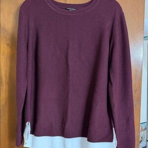 Hilary Radley Maroon Knit Top